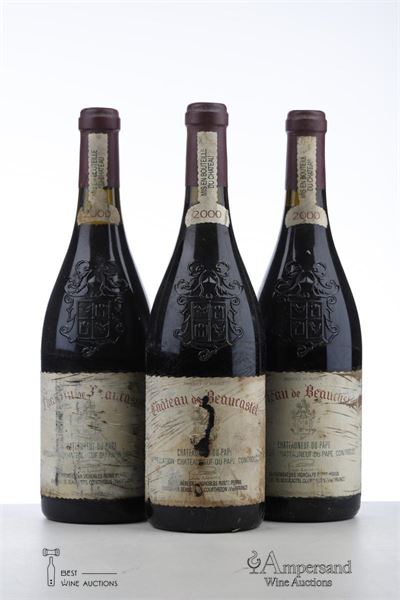 CHATEAUNEUF DU PAPE BEAUCASTEL 2000 - Beaucastel - 3 Bottles