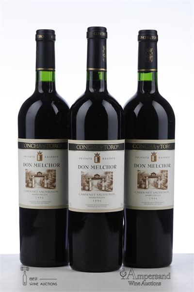 DON MELCHOR CABERNET SAUVIGNON 1996 - Concha y Toro - 3 Bottles