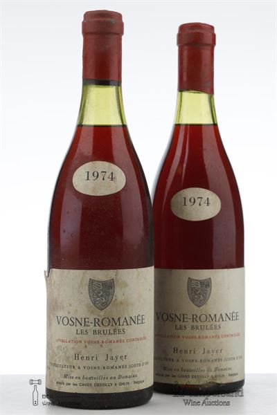 VOSNE ROMANEE LES BRULEES 1974 - Henri Jayer - 2 Bottles