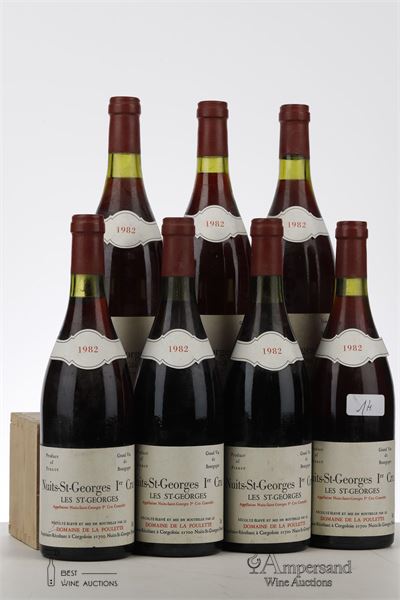 NUITS ST GEORGES LES ST GEORGES 1982 - Domaine de la Poulette - 7 Bottles