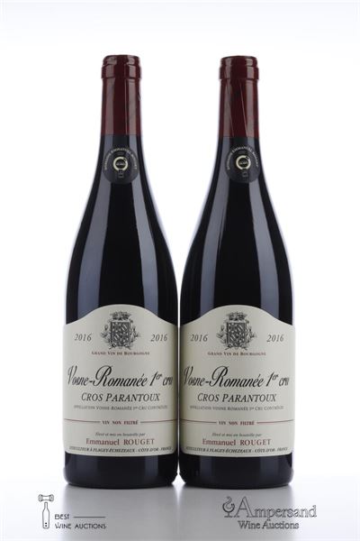 VOSNE ROMANEE CROS PARANTOUX 2016 - Emmanuel Rouget - 2 Bottles