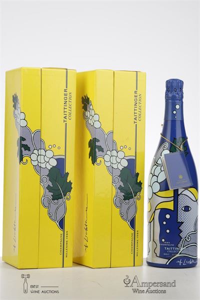 TAITTINGER COLLECTION LICHTENSTEIN 1985 - Taittinger - 2 Bottles - Oc 1