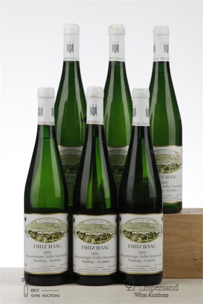 BRAUNEBERGER JUFFER SONNENUHR RIESLING AUSLESE 1993 - Fritz Haag - 6 Bottles