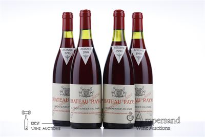 CHATEAUNEUF DU PAPE RAYAS 1990 - Reynaud - 4 Bottles