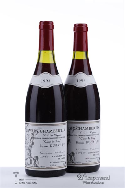 GEVREY CHAMBERTIN COEUR DE ROY VIEILLES VIGNES 1993 - Bernard Dugat Py - 2 Bottles