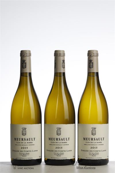 MEURSAULT CLOS DE LA BARRE 2015 - Comtes Lafon - 3 Bottles