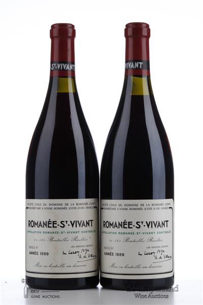 ROMANEE ST VIVANT Domaine de la Romanee Conti 1989 - 2 Bottles
