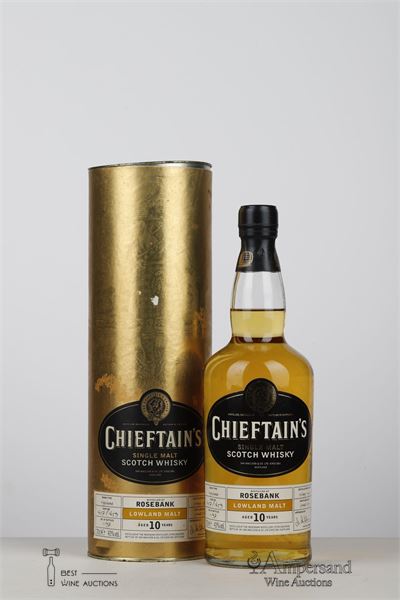 ROSEBANK 10 Y 1991 - Chieftains - 43% - Cask 1657/1659 - Bottle 1197 - 1 x 0,70Ltr - Oc 1