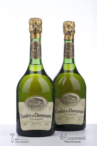 TAITTINGER COMTES DE CHAMPAGNE BLANC DE BLANCS 1969 - Taittinger - 2 Bottles