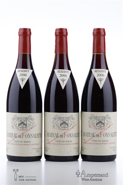 DE FONSALETTE 2000 - Chateau de Fonsalette - 3 Bottles