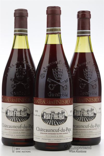 CHATEAUNEUF DU PAPE FINES ROCHES 1978 - Mousset - 3 Bottles