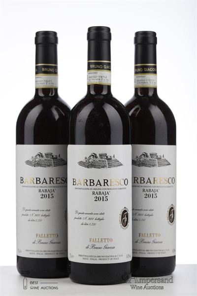 BARBARESCO RABAJA 2015 - Bruno Giacosa - 3 Bottles