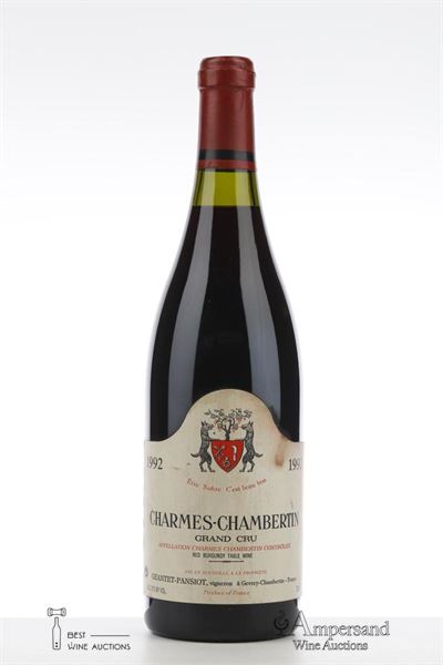 CHARMES CHAMBERTIN 1992 - Geantet Pansiot - 1 Bottle