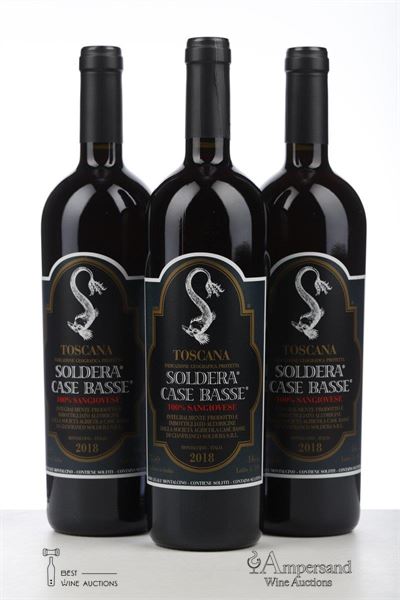 100% SANGIOVESE CASE BASSE 2018 - Soldera - 3 Bottles