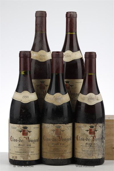 CLOS VOUGEOT 1990 - Denis Mortet - 5 Bottles