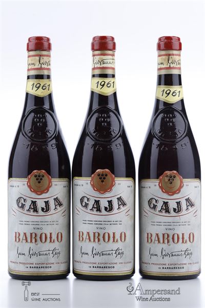 BAROLO 1961 - Gaja - 3 Bottles