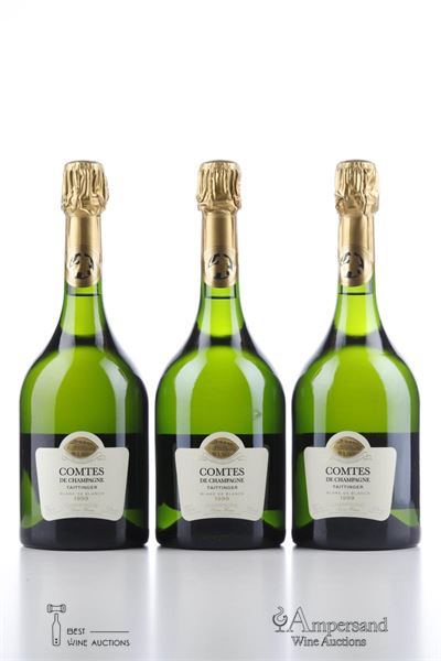 TAITTINGER COMTES DE CHAMPAGNE 1999 - Taittinger - 3 Bottles