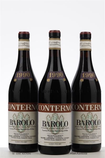 BAROLO CASCINA FRANCIA 1990 - Giacomo Conterno - 3 Bottles