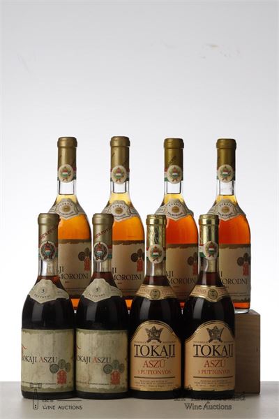 MIXED LOT TOKAJI DRY - SWEET - 3 PUTTONYOS 1979 - 1984 - 1986 NV - Szamorodni - Satoraljaujhely - 8 x 0,500Ltr