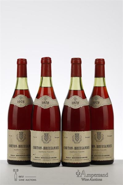 CORTON BRESSANDES 1978 - Hubert Bouzereau Gruere - 4 Bottles