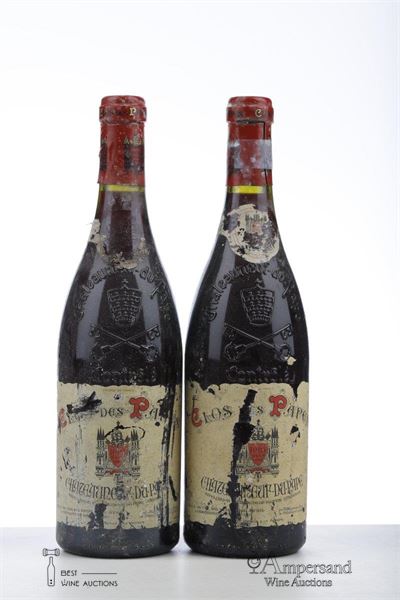CHATEAUNEUF DU PAPE CLOS DES PAPES 1995 - Paul Avril - 2 Bottles