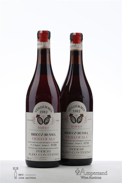 BAROLO BRICCO BUSSIA VIGNA CICALA 1982 - Conterno Aldo - 2 Bottles