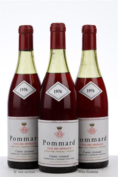 POMMARD CLOS DES EPENEAUX 1976 - Comte Armand - 3 Bottles