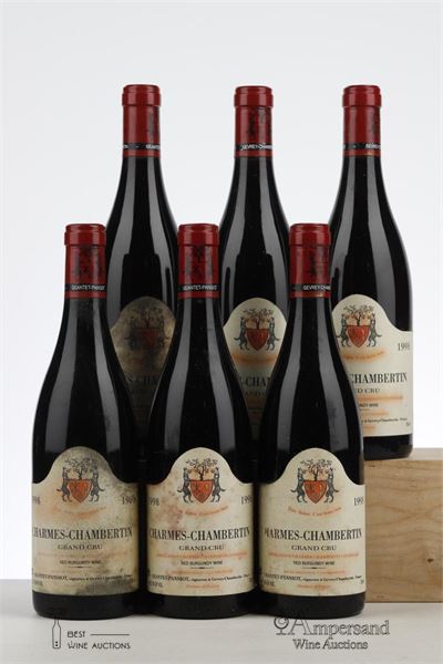 CHARMES CHAMBERTIN 1998 - Geantet Pansiot - 6 Bottles