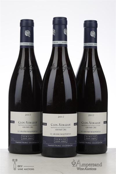 CLOS VOUGEOT LE GRAND MAUPERTUI 2017 - Anne Gros - 3 Bottles
