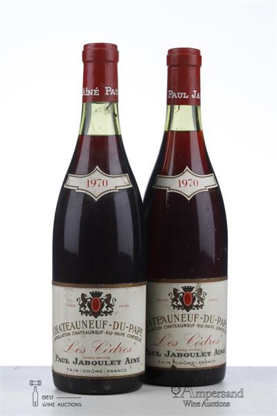 CHATEAUNEUF DU PAPE LES CEDRES 1970 - Paul Jaboulet - 2 Bottles
