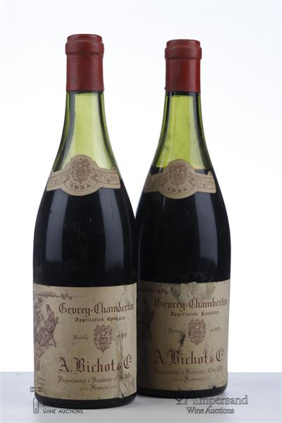GEVREY CHAMBERTIN 1934 - A. Bichot - 2 Bottles