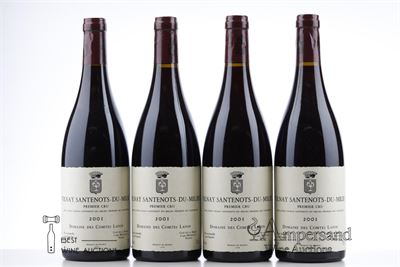 VOLNAY SANTENOTS DU MILIEU 2001 - Comtes Lafon - 4 Bottles