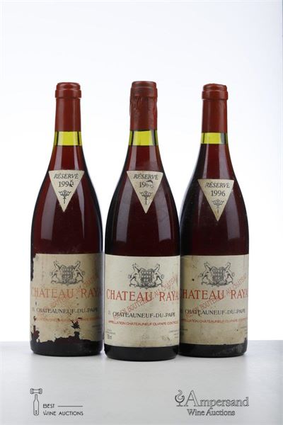CHATEAUNEUF DU PAPE RAYAS 1996 - Reynaud - 3 Bottles