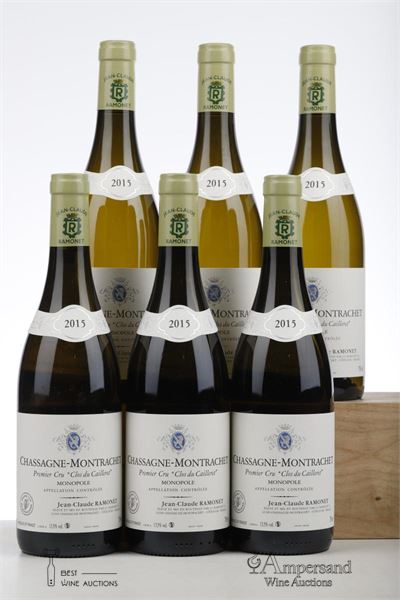 CHASSAGNE MONTRACHET BLANC CLOS DU CAILLERETS 2015 - Ramonet - 6 Bottles
