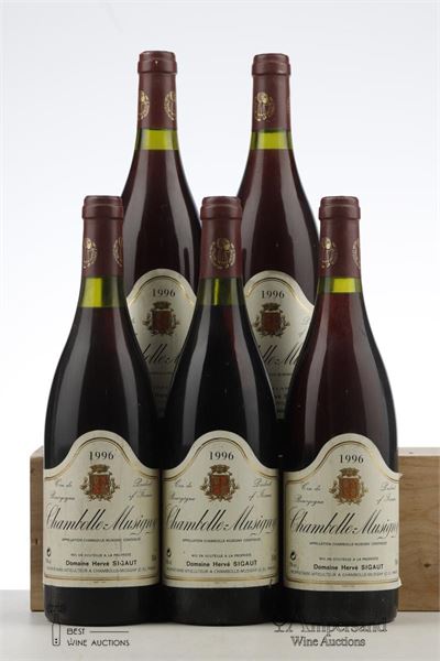 CHAMBOLLE MUSIGNY 1996 - Herve Sigaut - 5 Bottles