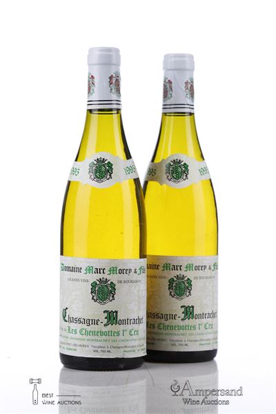 CHASSAGNE MONTRACHET BLANC LES CHENEVOTTES 1995 - Marc Morey - 2 Bottles