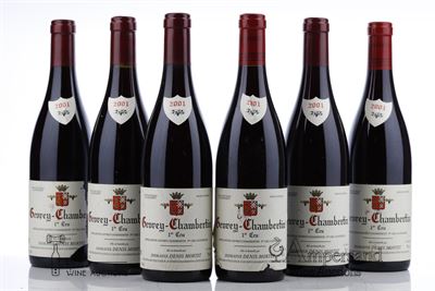GEVREY CHAMBERTIN 1 ER CRU 2001 - Denis Mortet - 6 Bottles