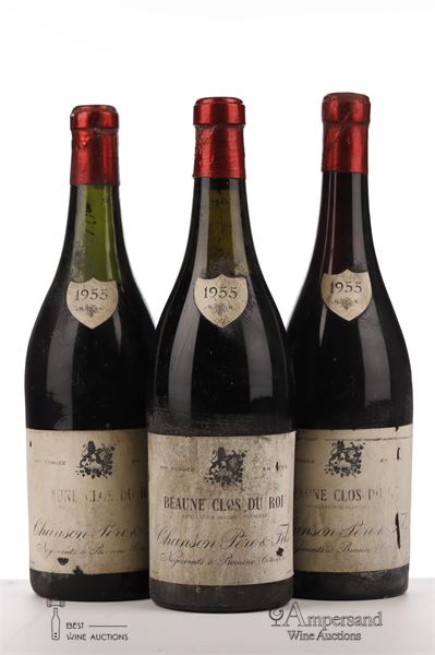 BEAUNE CLOS DU ROI 1955 - Chanson MB - 3 Bottles