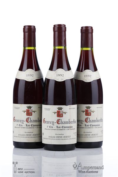 GEVREY CHAMBERTIN LES CHAMPEAUX 1992 - Denis Mortet - 3 Bottles
