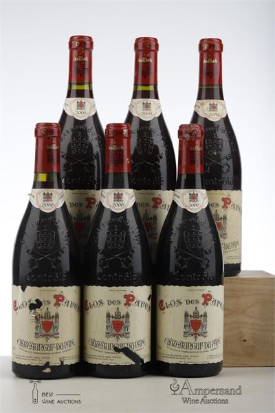CHATEAUNEUF DU PAPE CLOS DES PAPES 2000 - Paul Avril - 6 Bottles