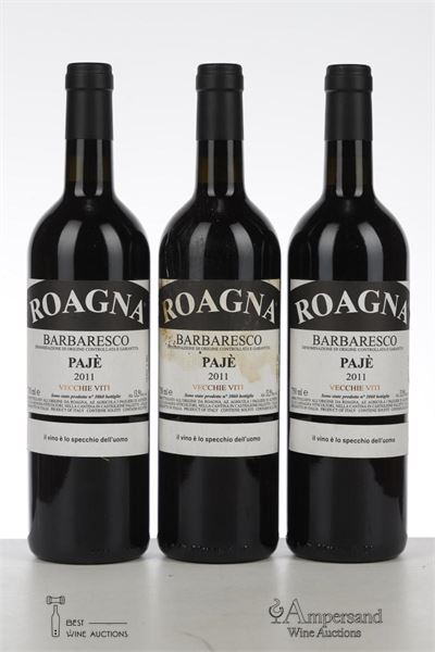 BARBARESCO PAJE VECCHIE VITI 2011 - Roagna - 3 Bottles
