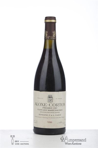 ALOXE CORTON CLOS DES MARECHAUDES 1990 - Domaine F & L Saier - 1 Bottle