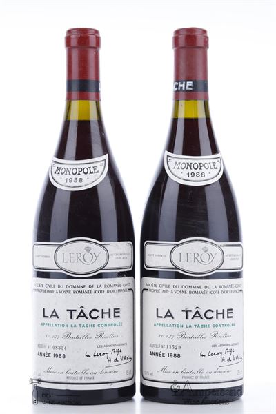 LA TACHE 1988 - Domaine de la Romanee Conti - 2 Bottles