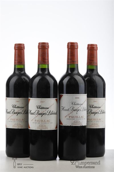 HAUT BAGES LIBERAL 1*2006 + 3*2007  - Mc - 4 Bottles