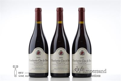 CHAMBERTIN CLOS DE BEZE 2002 - Robert Groffier - 3 Bottles