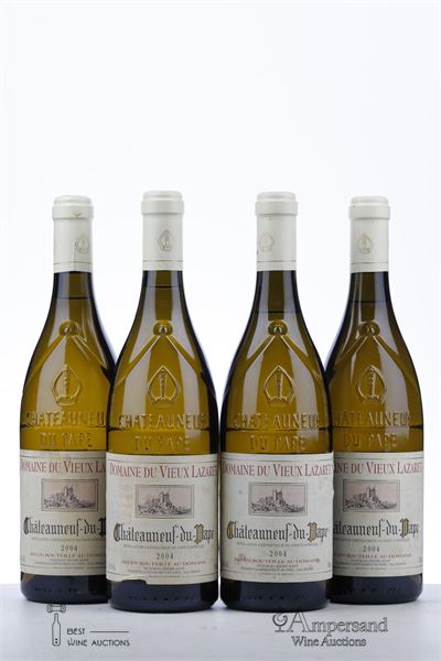 CHATEAUNEUF DU PAPE BLANC 2004 - Domaine du Vieux Lazaret - 4 Bottles