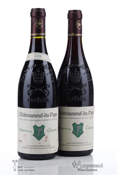 CHATEAUNEUF DU PAPE RESERVE DES CELESTINS 2006 - Henri Bonneau - 2 Bottles