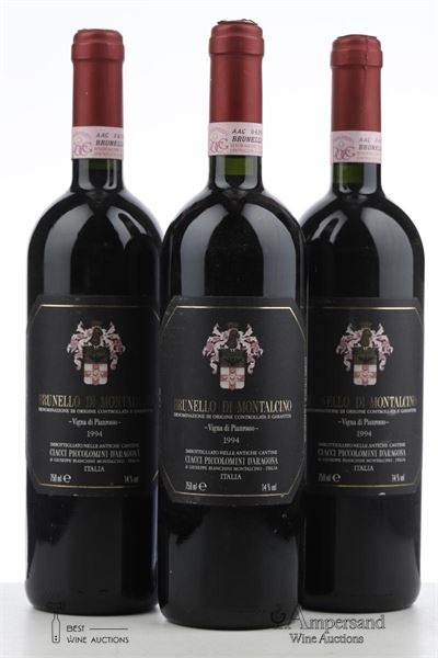 BRUNELLO DI MONTALCINO VIGNA DI PIANROSSO 1994 - Ciacci Piccolomini d'Aragona - 3 Bottles