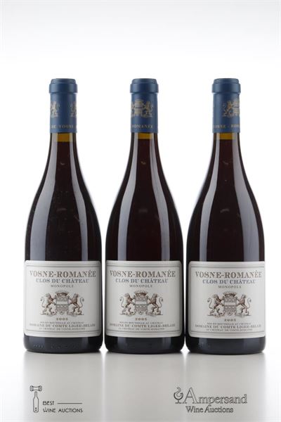 VOSNE ROMANEE CLOS DU CHATEAU 2005 - Comte Liger Belair - 3 Bottles