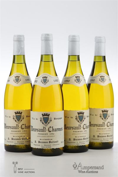 MEURSAULT CHARMES 1990 - Anne Buisson Battault - 4 Bottles